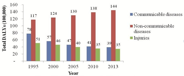Figure 1: Burden of disease in Vietnam by year.