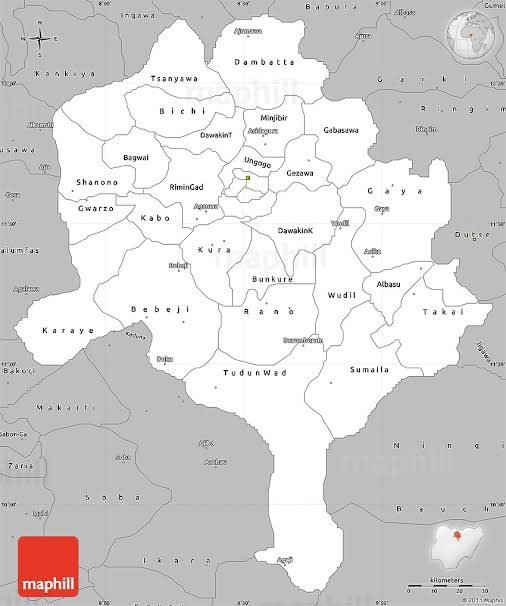 Figure 1: Map of Kano State Showing Kano Municipal City Local Gov’t, where the sampling site is located [10].