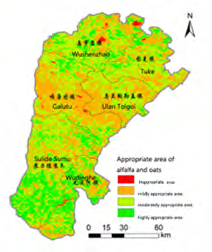 Figure 29: Analysis of cumulative and missed values of suitability prediction for green stockpiled corn and alfalfa (oats).