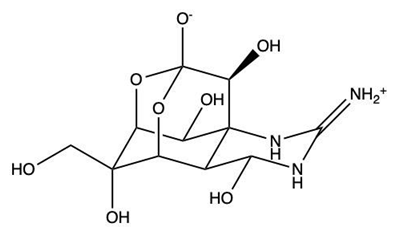 Figure 1: Structural formula of tetrodotoxin.