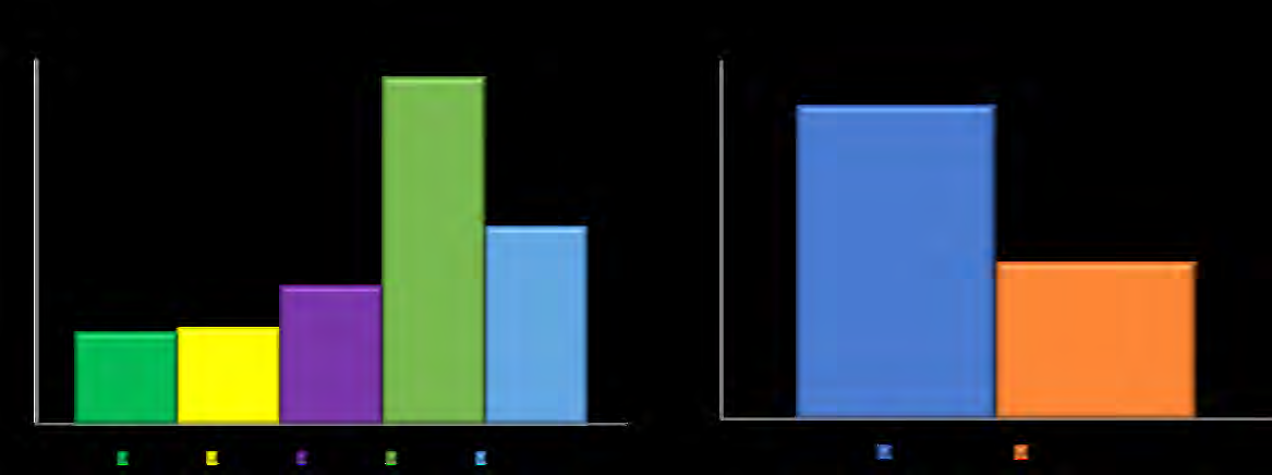 Figure 1: Antibody response in participants included in this study. (A) Five different age groups with (15-63 years). Each color bar represents their respective age group. (B) Gender (male & female) wise antibody response. The color key provides gender wise distribution.