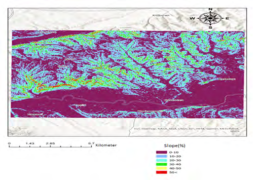 Figure 6: AOI slope map.