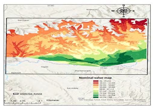 Figure 8: Nominal value map.