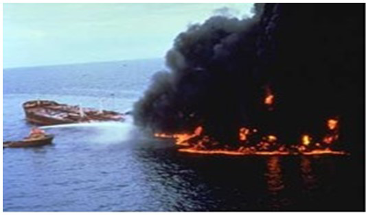 Figure 4: Exploratory oil wells during the Kuwait-Iraq War of 1991.