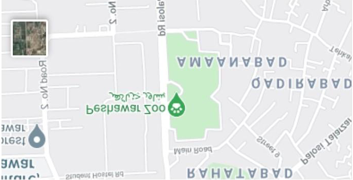 Figure 2: 1: Google Map of Peshawar Zoo.